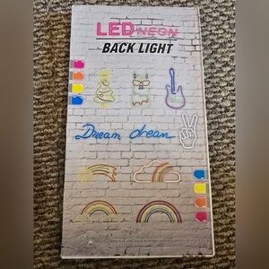 LED Neon Back Light Sign Set - Multicolor